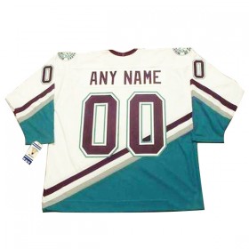 Anaheim Ducks Mighty Ducks Trikot Custom CCM Throwback Weiß Authentic - Herren
